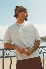 Boxy Applique Logo T-Shirt - White