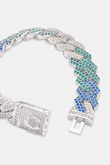 14mm Iced Gradient Cuban Bracelet