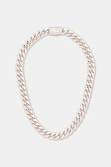 14mm Polished Cuban & Iced Clasp Chain