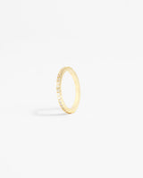 2mm Clear Round Tennis Ring - Gold