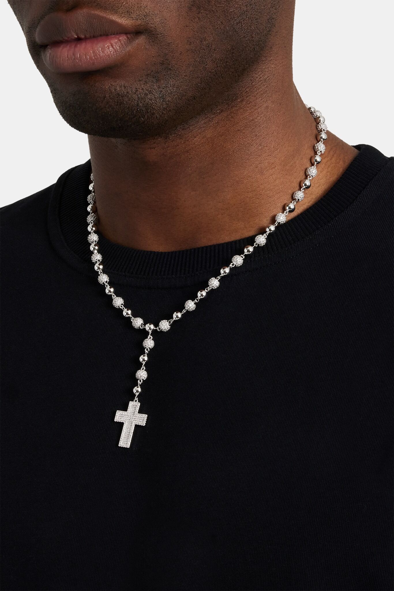 Drop Cross Ice Ball Chain - 6mm