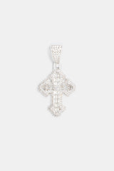 40mm Iced CZ Vintage Cross Baguette Pendant