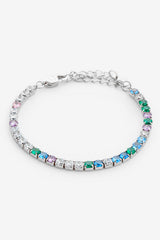 4mm Iced Multi Colour Tennis Bracelet
