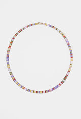 5mm Tonal Baguette Tennis Chain - Gold