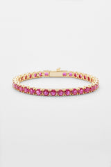 5mm Tennis Bracelet - Pink