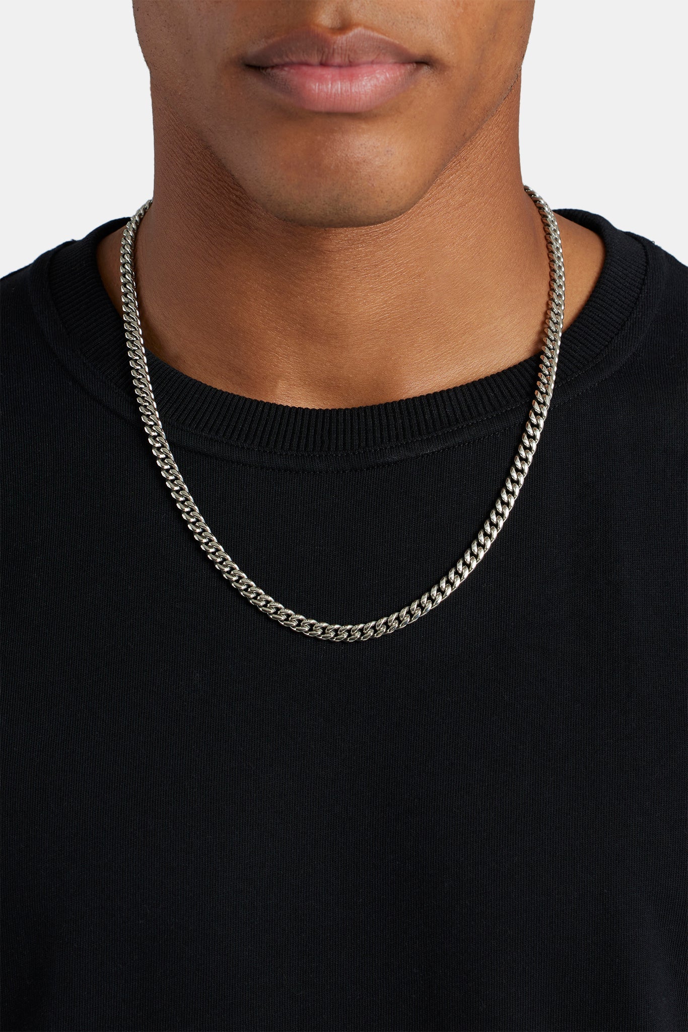 5 mm Miami Cuban Kette – Weißgold