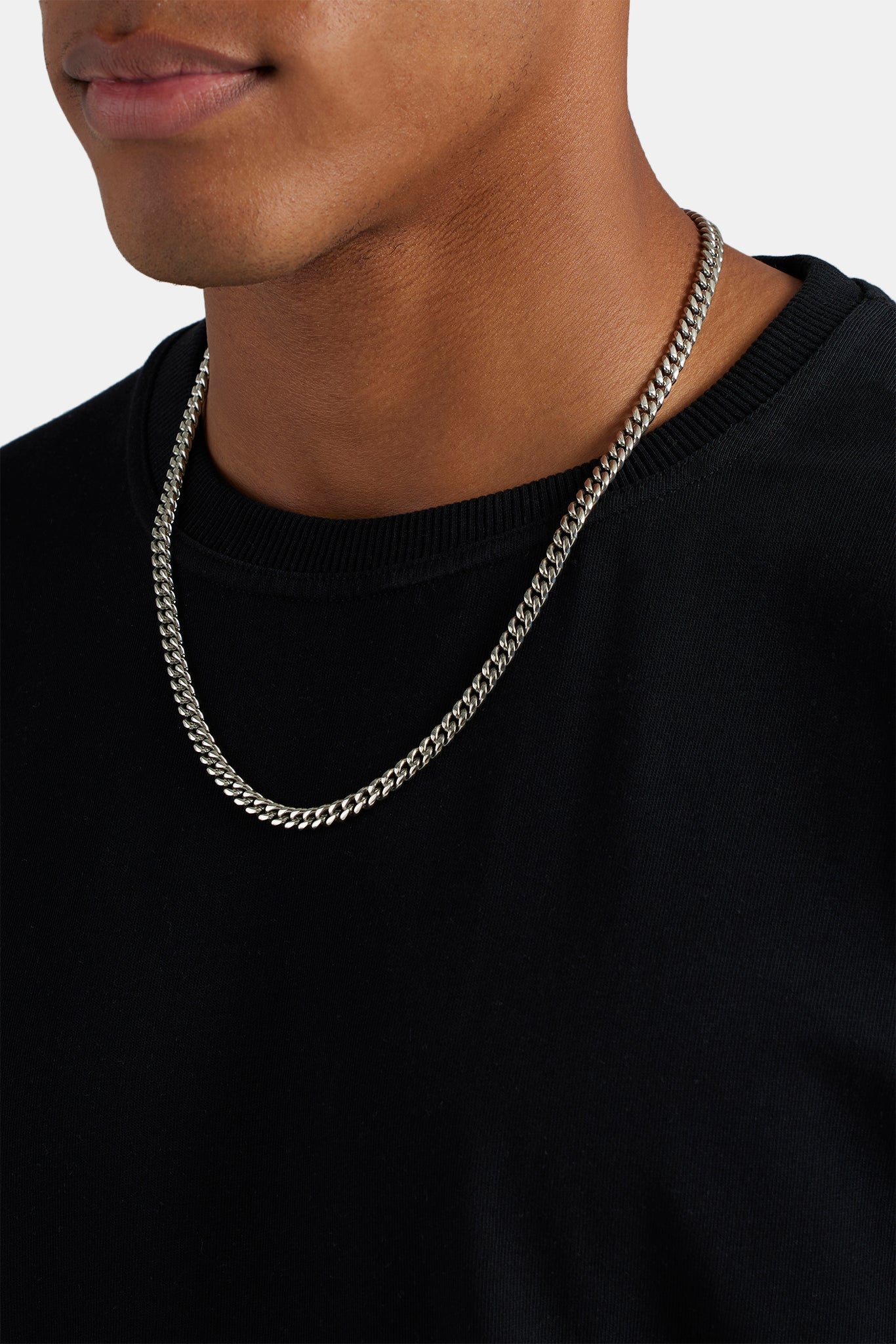 5 mm Miami Cuban Kette – Weißgold