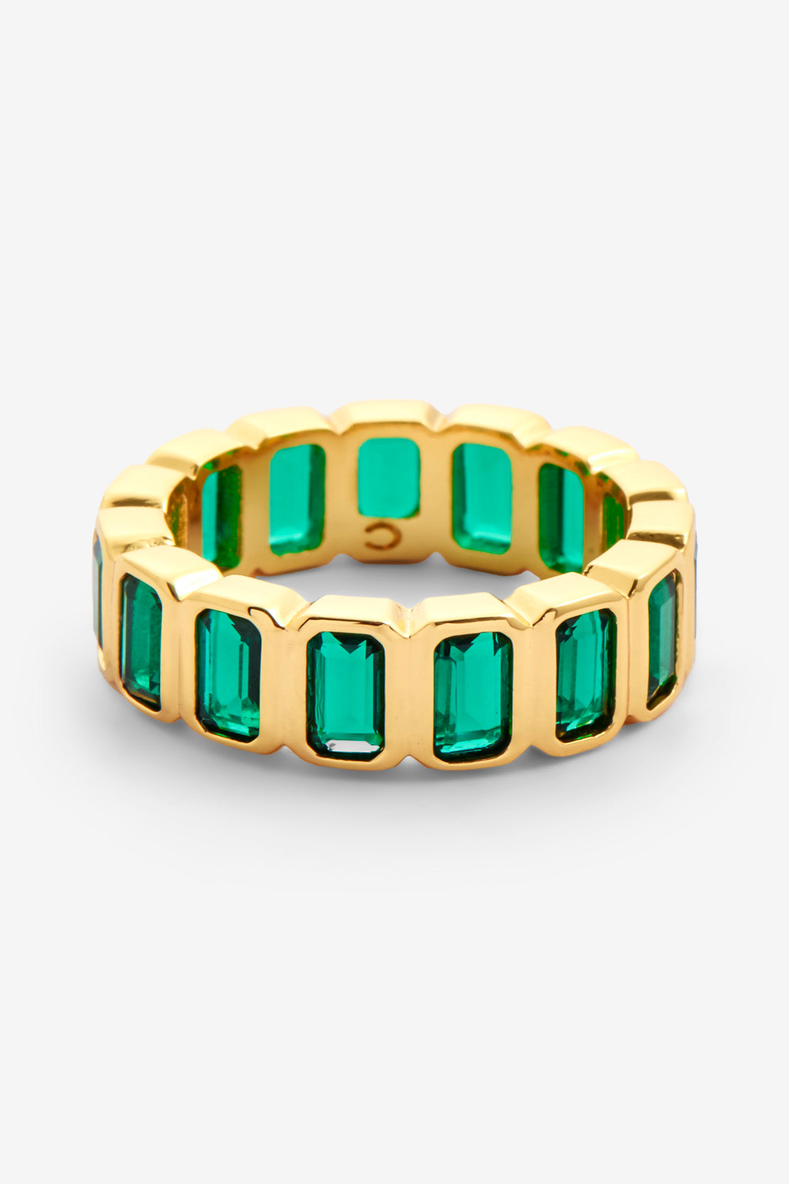 6 mm eisgrüner Lünettenring – Gold