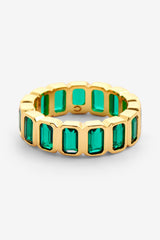 6 mm eisgrüner Lünettenring – Gold