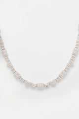 8mm Baguette & Iced Heart Tennis Chain