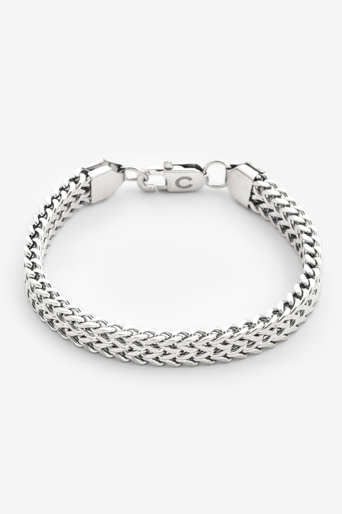 8 mm Franco-Armband – Weißgold