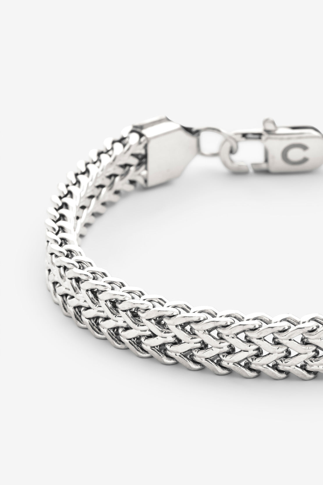 8 mm Franco-Armband – Weißgold