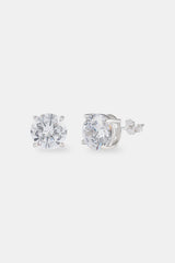 8mm Round Cut Stud Earrings