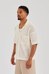 Crochet Knit Shirt - Off White