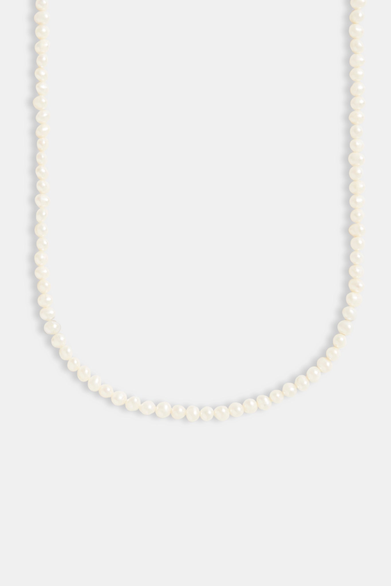 Womens 4mm Pearl Necklace