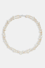 Freshwater Pearl Double Layer Necklace - White