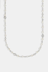 Freshwater Pearl Motif Outline Necklace - 4mm