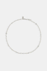Freshwater Pearl Motif Outline Necklace - 4mm