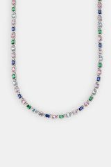 Multi Colour Iced Bezel Chain - 6mm