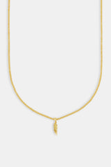 Micro Angel Wing Necklace - 15mm - Gold