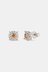 Champagne Moissanite Stud Earrings - 5.5mm