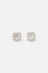 Moissanite 7mm Cluster Stud Earrings