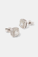 Moissanite 7mm Cluster Stud Earrings