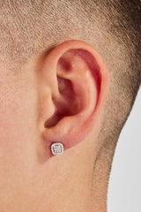 Moissanite Outline Cluster Stud Earrings - 6mm