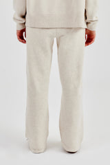 Wide Leg Knitted Jogger - Oatmeal