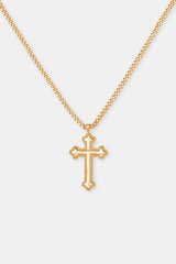 Polished Cross Necklace - 25mm
