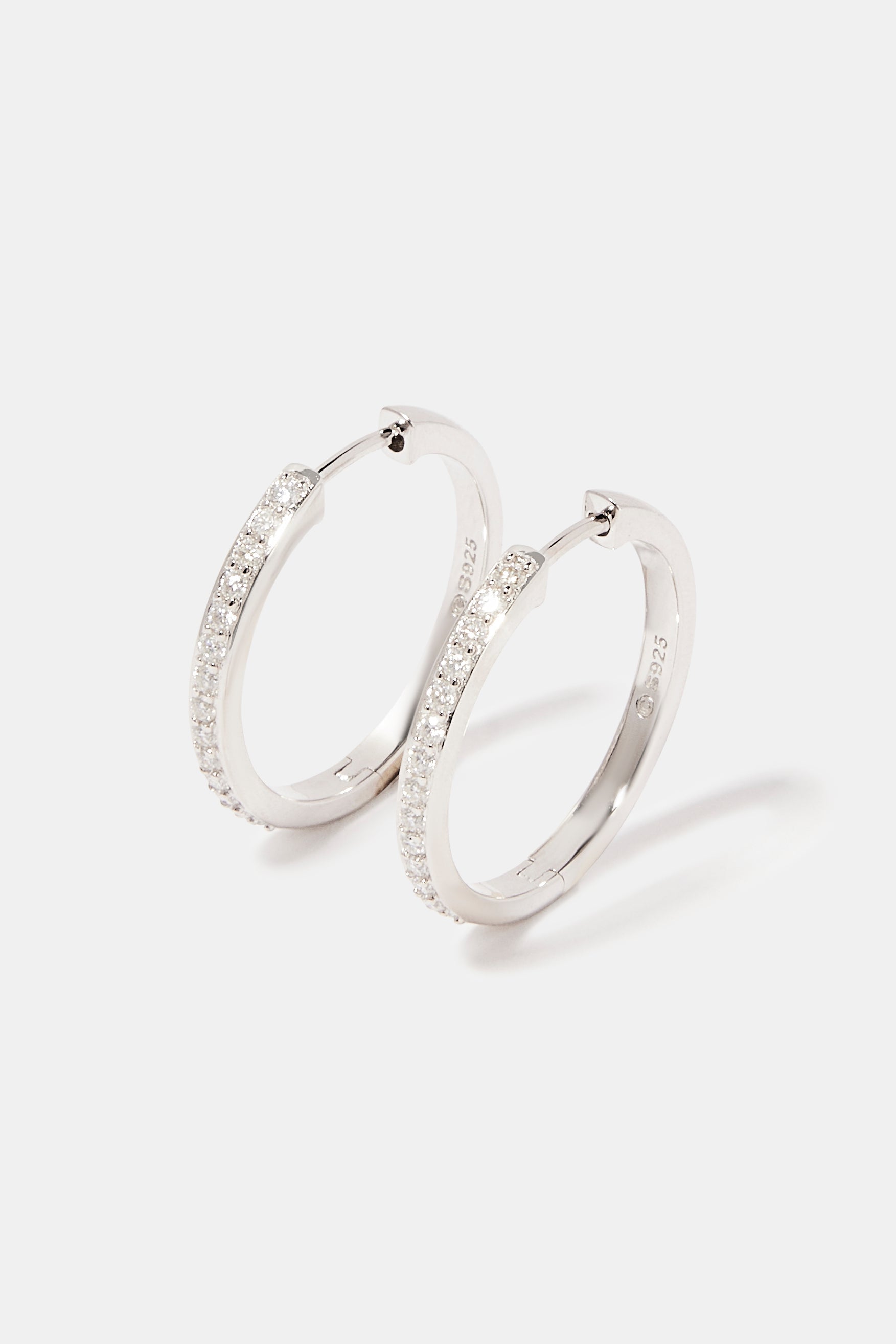 Women's Moissanite Hoop Earrings - 25mm