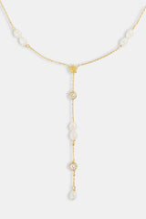 Drop Freshwater Pearl Flower Necklace - 5mm