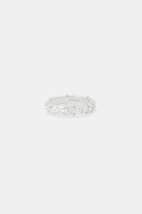 Tennis and Polished Cross Ring - 5mm