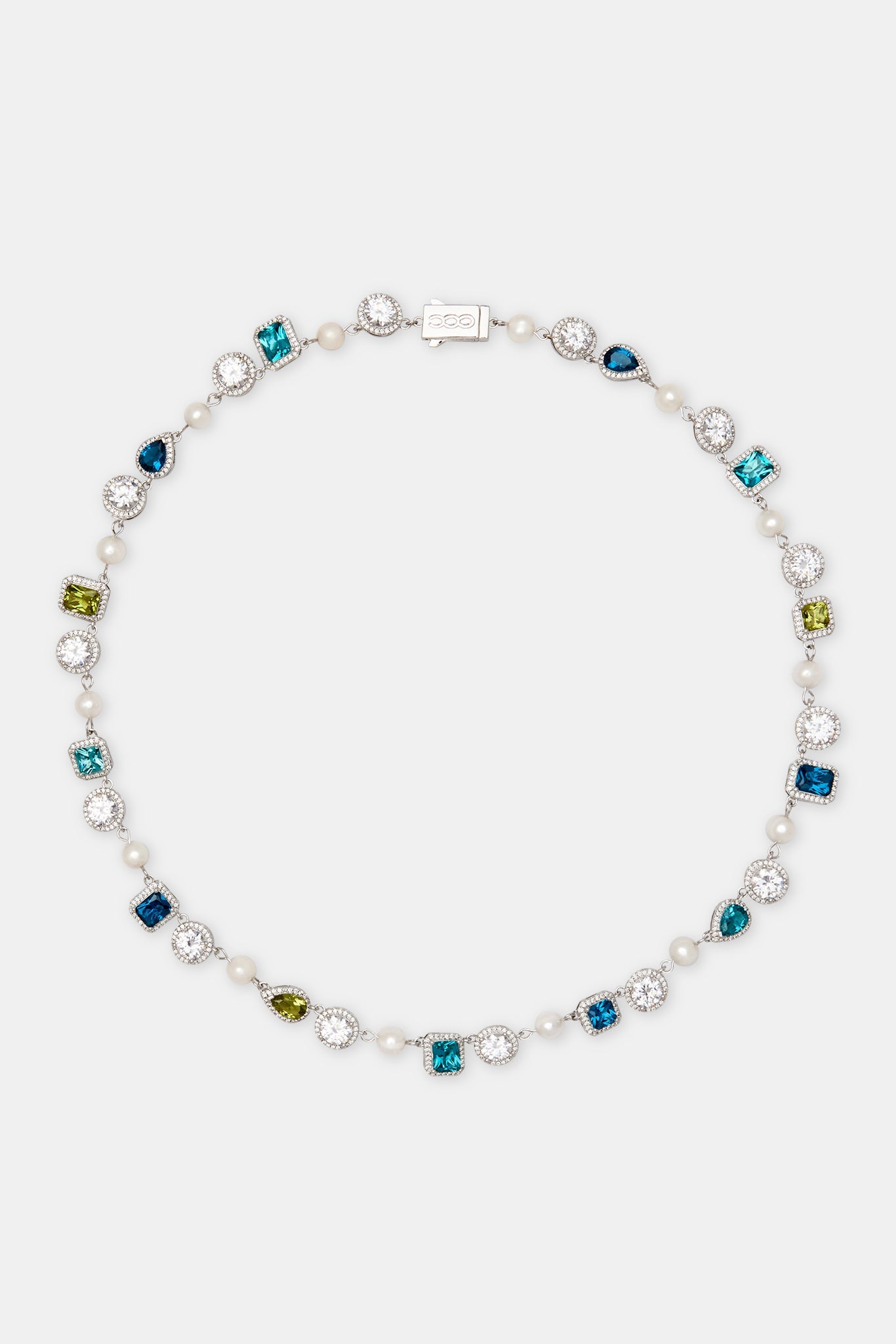 Blue & Green Mixed Gemstone Chain - 10mm