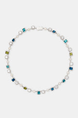 Blue & Green Mixed Gemstone Chain - 10mm