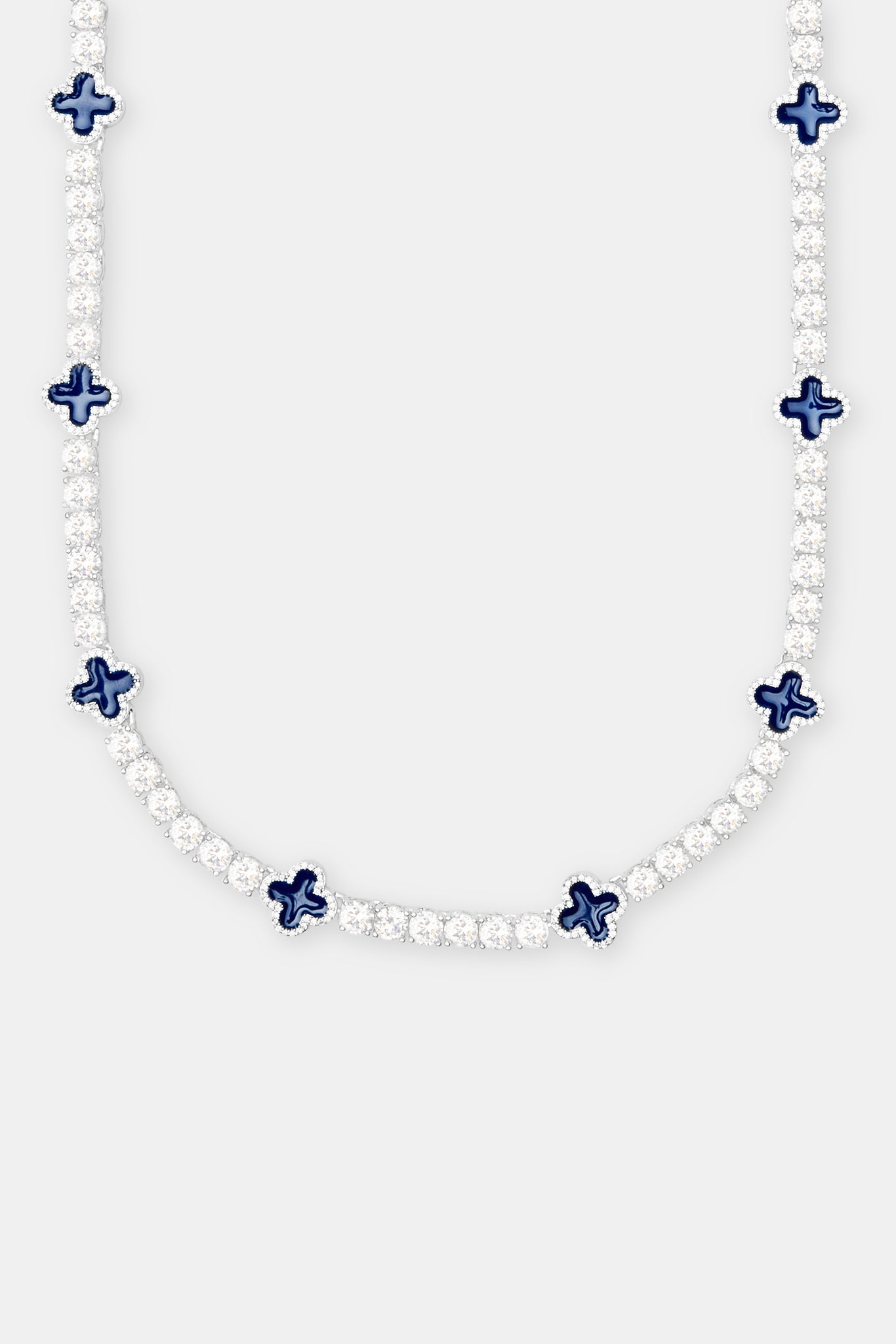 Blue Motif Tennis Chain - 5mm