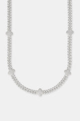 Iced Motif Cuban Chain - White - 8mm