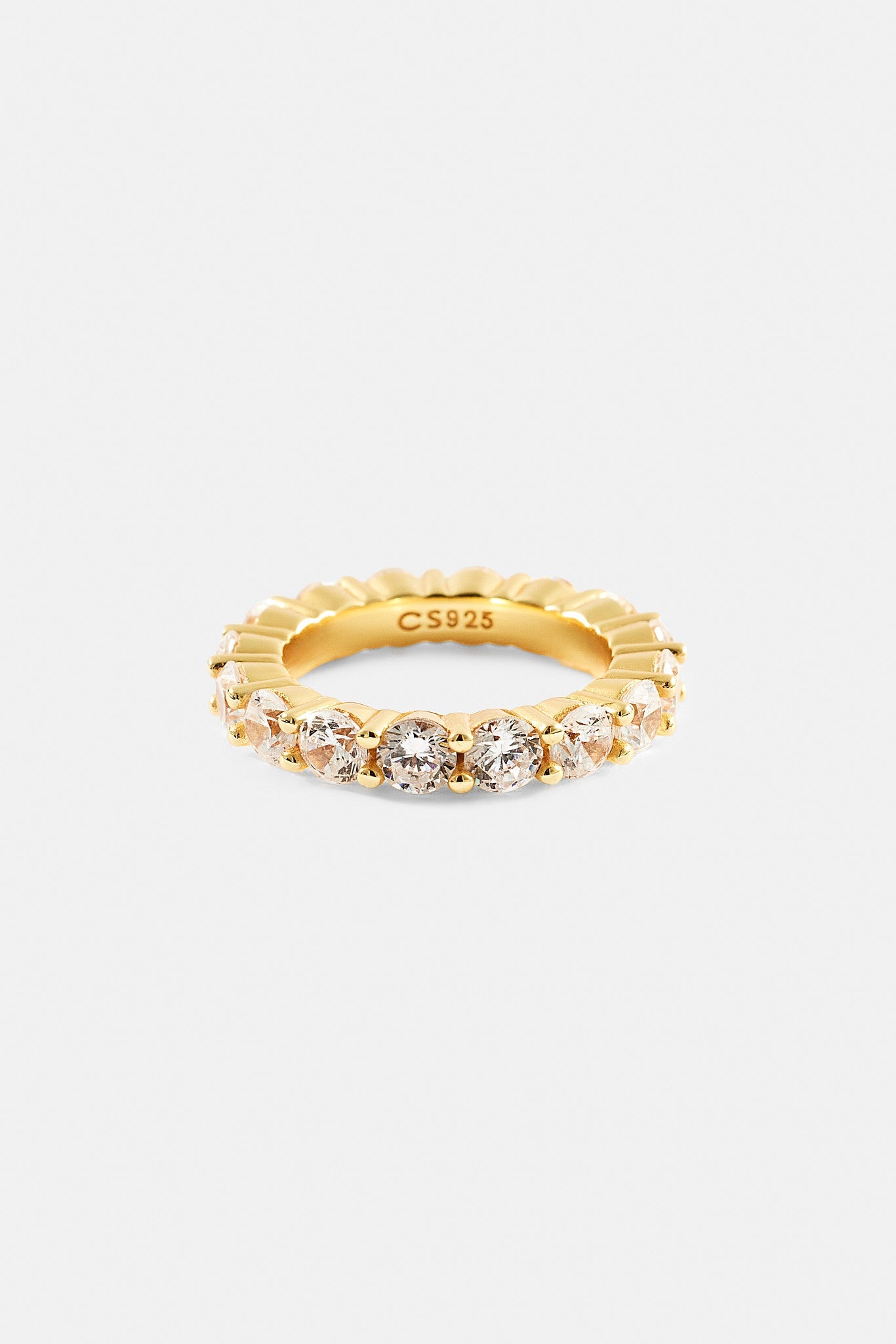 Clear Round Stone Tennis Ring - 4mm