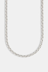 Cross Engraved Flat Cuban Chain - 6mm