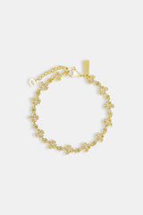 Double Cross Bracelet - 6mm - Gold