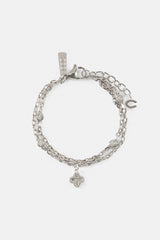 Double Layer Iced & Motif Rolo Bracelet - 10mm