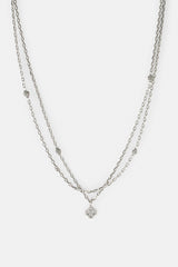 Double Layer Iced & Motif Rolo Necklace - 15mm