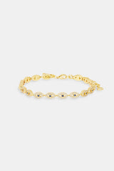 Iced Evil Eye Anklet - 6mm