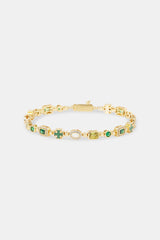 Green Malachite Multi Gemstone Bracelet - 6mm