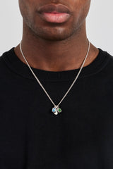 Green Motif & Opal Layered Necklace - 15mm