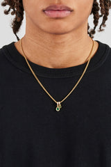 Green Malachite & Gemstone Pear Necklace - 8mm