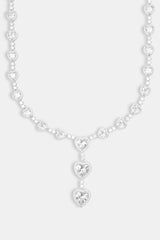 Heart Drop Chain - White - 10mm