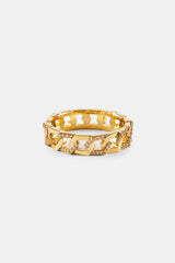 Iced and Polished Hexagon Ring - 5mm
