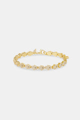 Iced Hamsa Hand Bracelet - 6mm