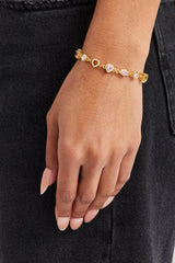 Heart Outline Micro Multi Gemstone Bracelet - 6mm